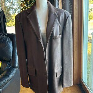 Mens Leather Blazer/ Sportscoat, 100% Leather-  Never Worn, Mens Size 44R